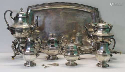 SILVER. Austrian .800 Silver 7 Piece Tea Service.