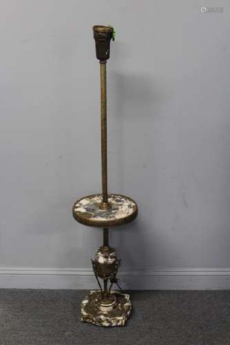 Bronze Mounted Specimen Marble Standing Lamp /