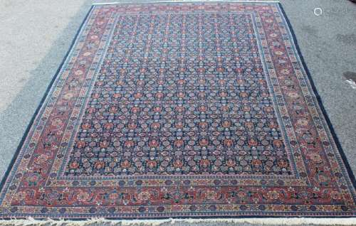 Finely Woven Antique Handmade Roomsize Carpet.