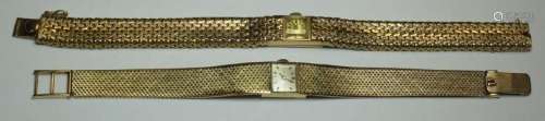 JEWELRY. 14kt Gold Ladies Watch Grouping.