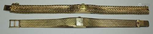 JEWELRY. 14kt Gold Ladies Watch Grouping.