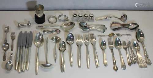 STERLING. Assorted Silver Flatware and Hollow Ware