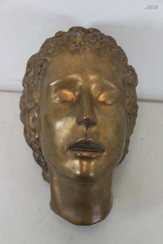 Life-Sized Bronze Head of a Woman.