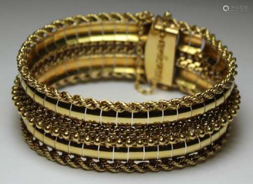 JEWELRY. 18kt Yellow Gold Articulated Bracelet.