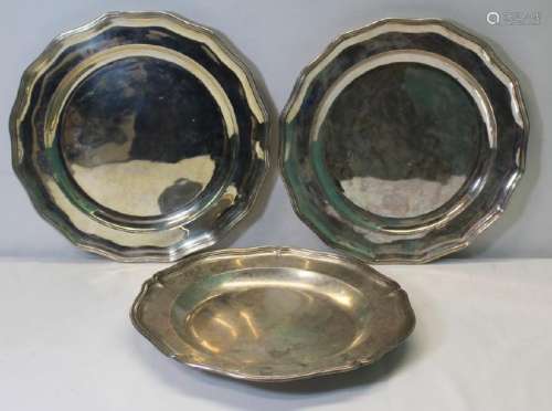 SILVER. Assorted Austrian Silver Tray Grouping.