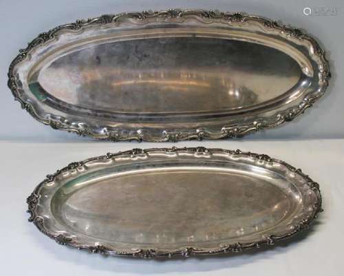 SILVER. Two .800 Austrian Silver Trays.