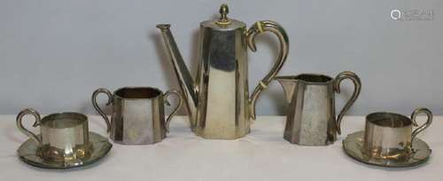 SILVER. 7 Pc. Austrian Silver Diminutive Tea