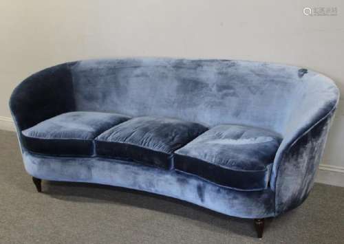 Vintage Italian Modern Upholstered Sofa.