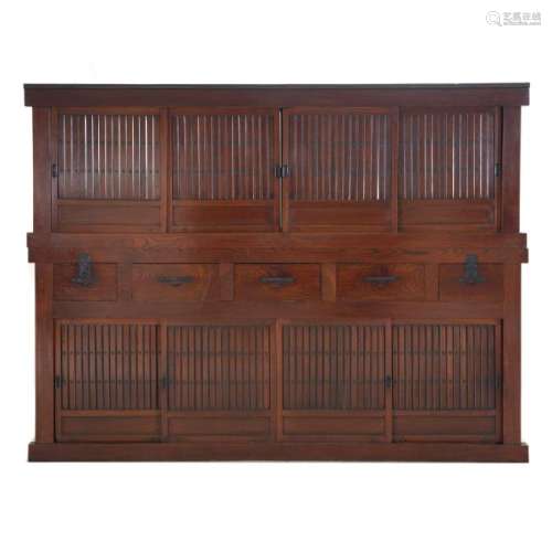 Large Two-Piece Tansu with Iron Fittings