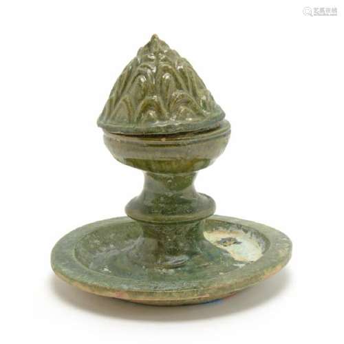 Green Glazed Pottery Funerary Model, Han Dynasty