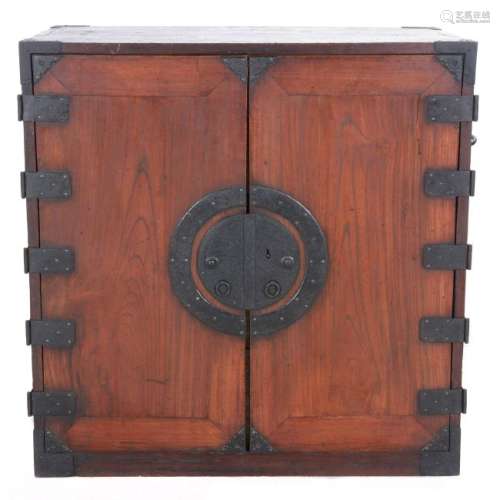 Tansu with Engraved Iron Fittings