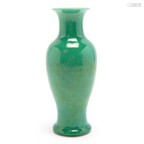 Green Crackle Glazed Porcelain Vase, 19th Century