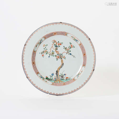 A Chinese famille verte dish