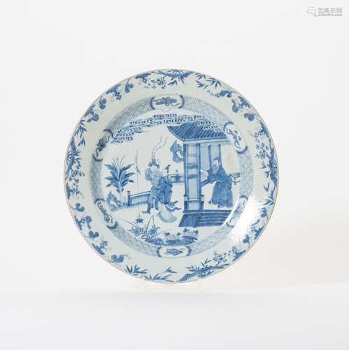 A Chinese blue and white dish