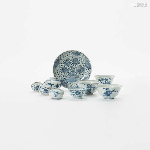 A collection of Chinese blue and white porcelain