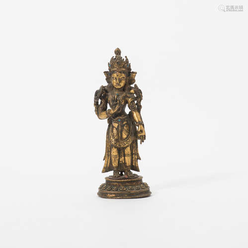 A Nepalese gilt-bronze figure of Tara