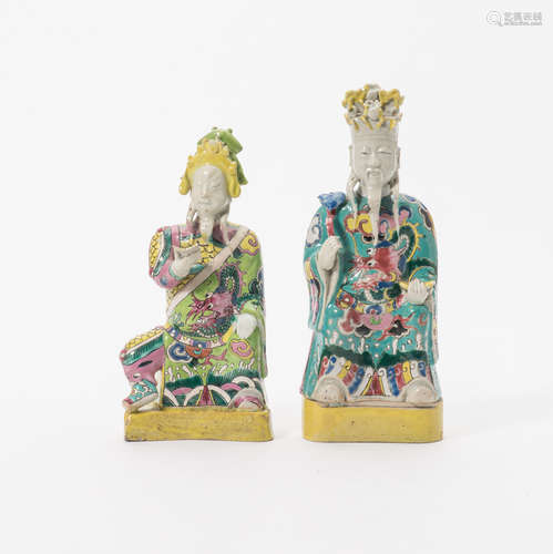 Two Chinese famille rose figures