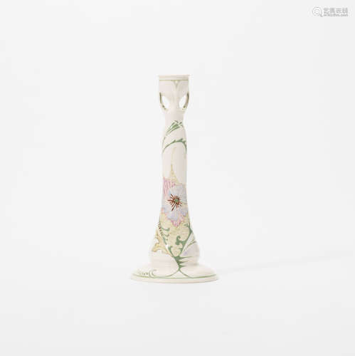 An earthenware candlestick