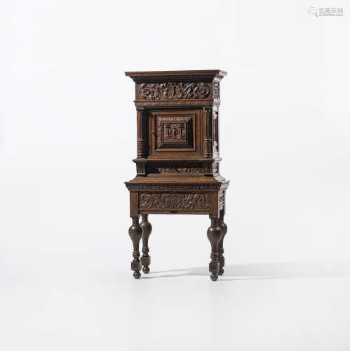 An oak Renaissance cabinet