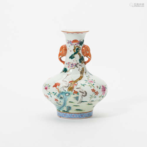 A Chinese famille rose vase