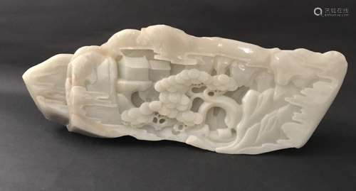 A White Jade Landscape Boulder