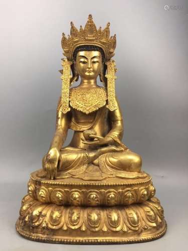 A Gilt Bronze Buddha Figure