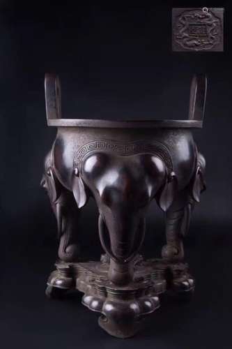 Ming D.,A Bronze Tripod Censer