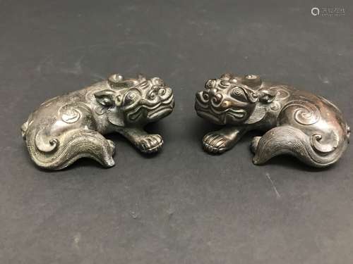 Qing D., A Bronze Pixiu Paperweight