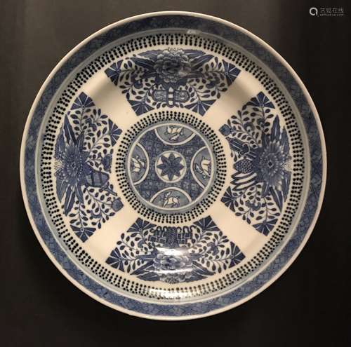 Qing D., A Blue and white Dish