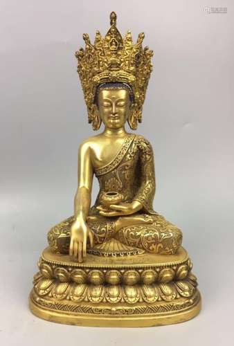 A Gilt Bronze Buddha Figure