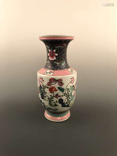 Chinese Famille Rose Flower Vase