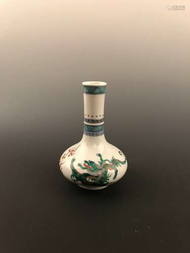 Chinese Doucai Dragon Design Vase  with  Qianlong Mark