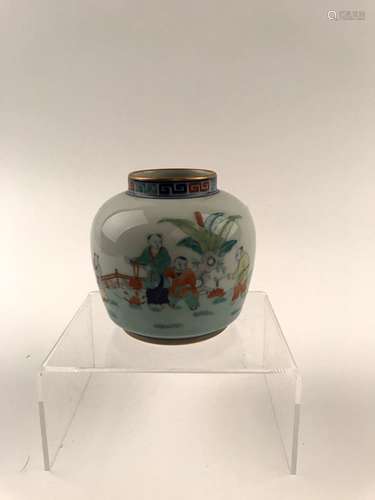 Chinese Doucai Jar with Yongzheng Jar