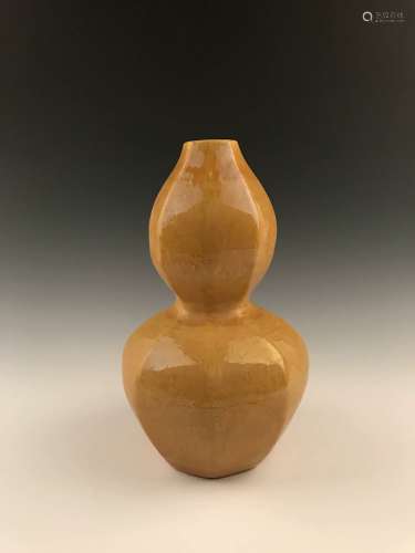 Chinese Yellow Glazed Double Gourd Vase