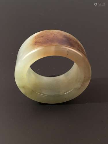 Chinese Green Jade Thumb Ring