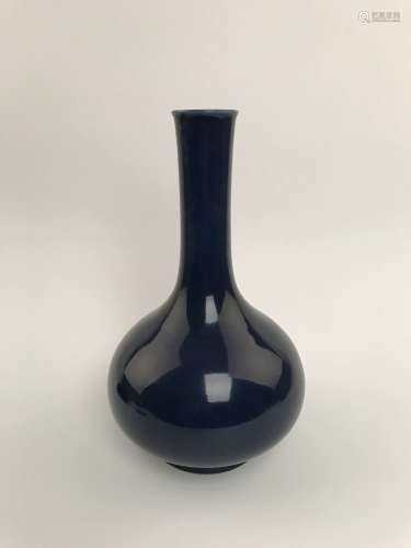 Chinese Blue Glaze Vase with Kuanxi Mark