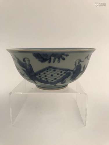 Chinese Blue and White Bowl with Wanli Mark