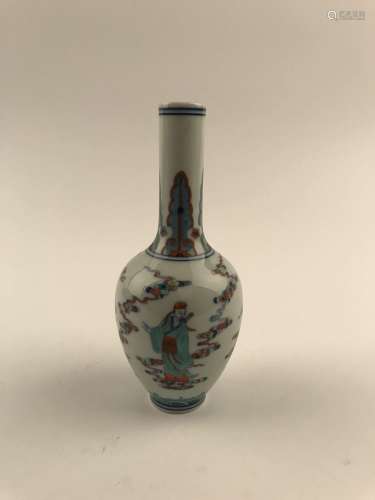 Chinese Doucai Vase with Yongzhen Mark