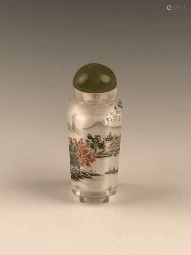 Fine Crystal Parinting Snuffbottle