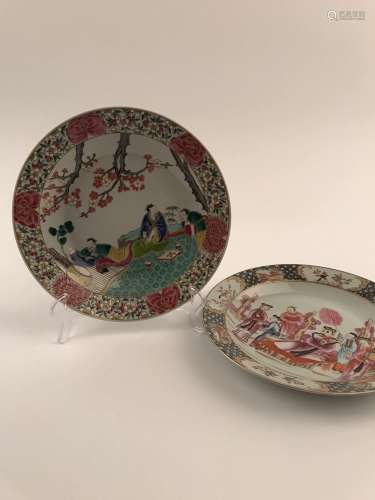 Pair of Fine Famille Rose Plate
