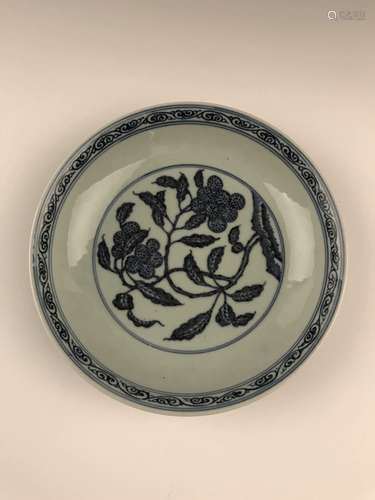 Chinese Blue and White Plate