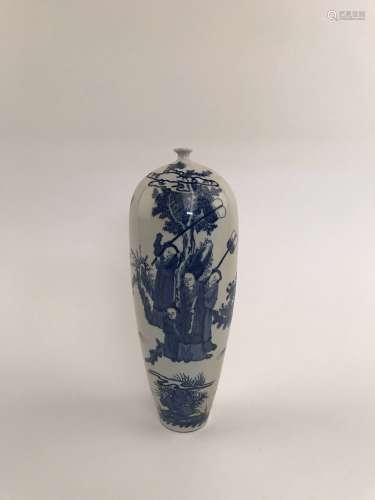 Fine Blue and White Vase with Kangxi Mark