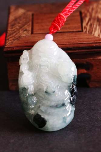 Chinese Jadeite Carved God of Longevity W:5cm H:8cm
