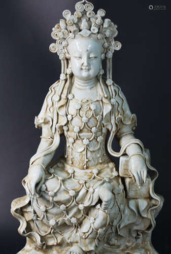 Chinese Yuan Styled Shufu Glazed Kwanyin W:28cm H:54cm