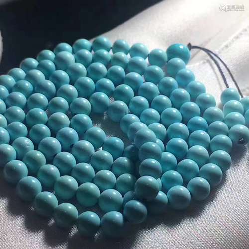 Chinese Turquoise Pray Beads (18g) 5mm/bead