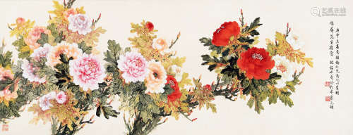 张韶石 庚申（1980年）作 玉堂富贵 镜心 设色纸本