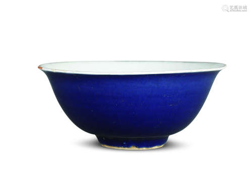 明 霁蓝釉碗