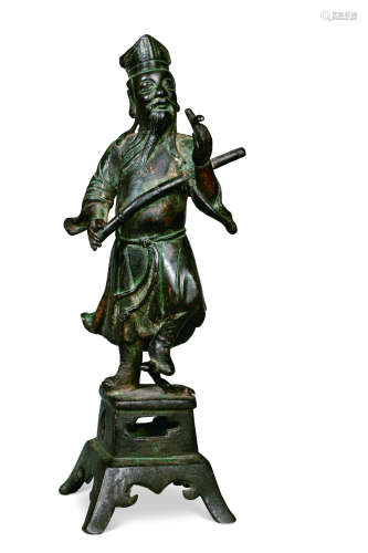 元-明 铜道教人物像
