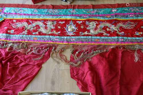 Asian Metallic Embroidered Curtain on Silk