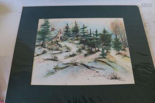 Jerrie D. Van Baarle signed Water Color, 